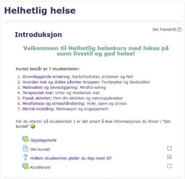 Introdiuksjon til helhetlig helse