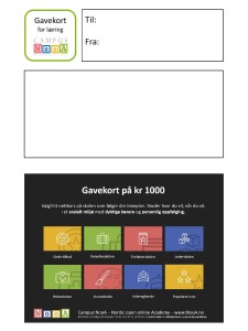 Bilde av gavekort