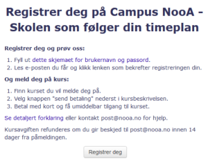 Registrer deg på Campus NooA