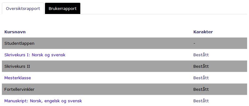 oversiktsrapport