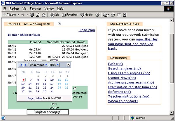 Individual planning system