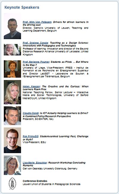 Keynote speakers at the EDEN workshop in Leuven