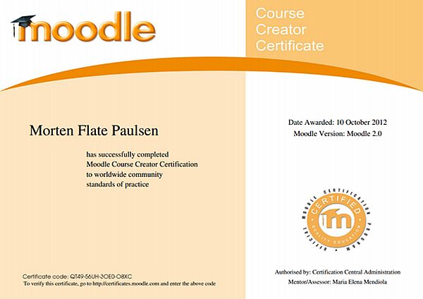 Moodle Course Creator Certificate
