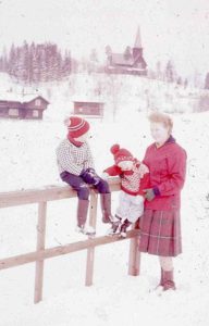 Mother and brothers in Holmenkollen