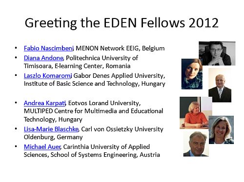 New EDEN Fellows in Leuven 2012