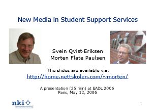 New media in student support services