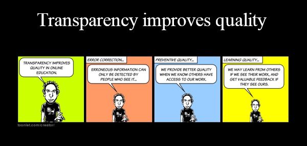 Transparency improves quality