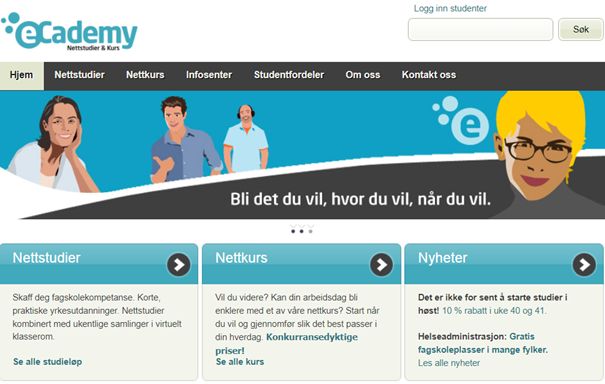 eCademy homepage