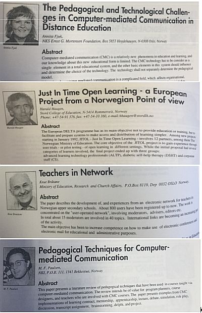 Paper abstracts from Teleteaching93