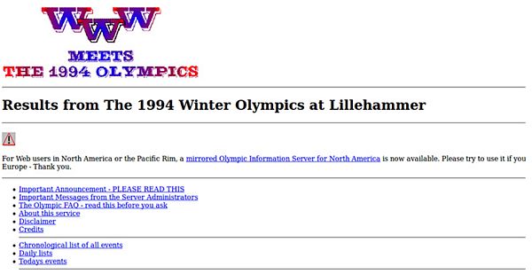 WWW meets the 1994 Olympics