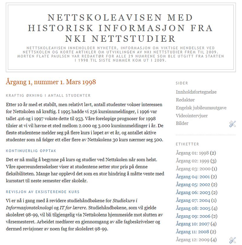 Nettskoleavisens startside