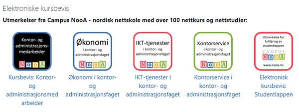 Elektroniske kursbevis i KAD